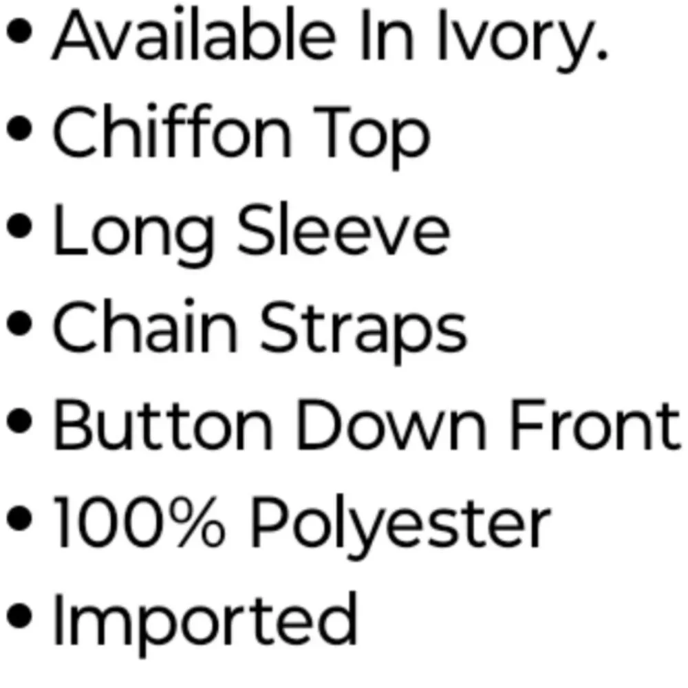 Long sleeve chiffon top - Picture 4 of 4